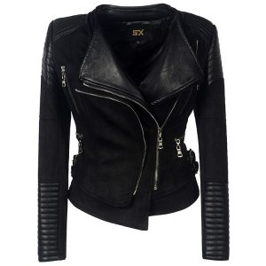Motorcycle Polo Women Leather Jacket
