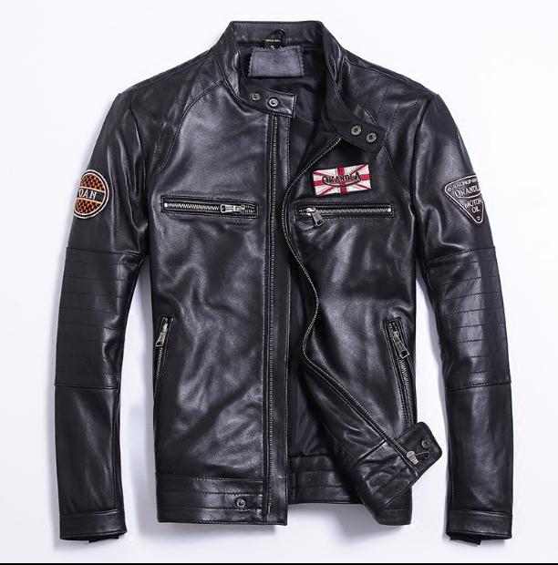 Genuine Sheep Leather Men’s Motorcycle Jacket – Knoutfits Leather Store