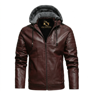 NoirEdge Leather Hoodie